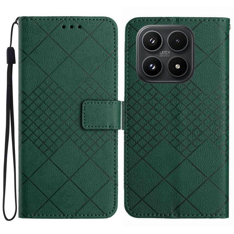 Rhombic Grid Texture Leather Phone Case