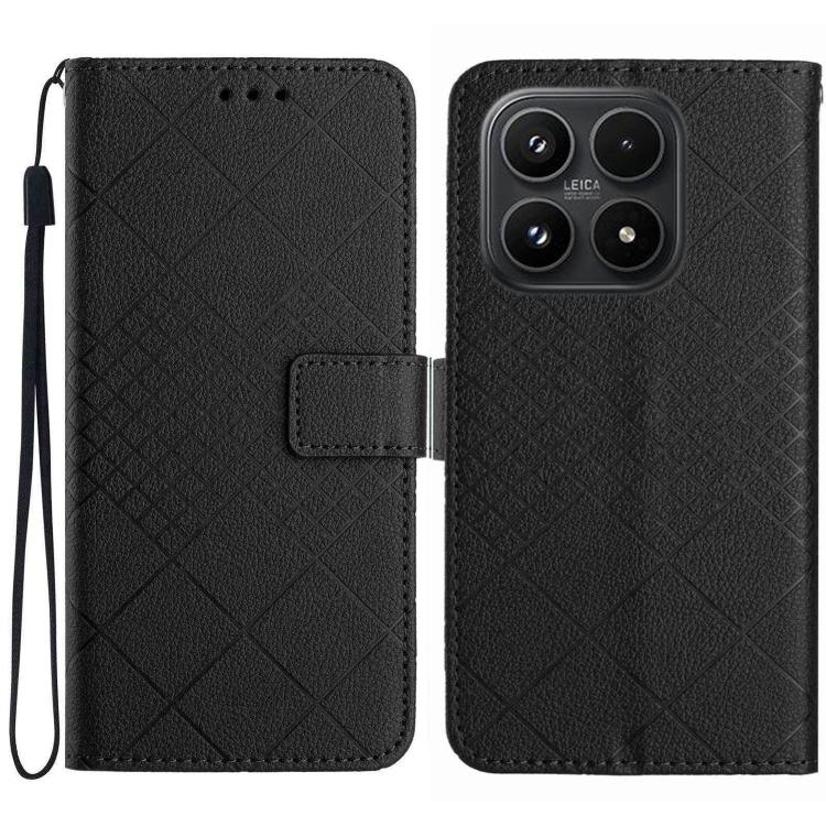 Rhombic Grid Texture Leather Phone Case