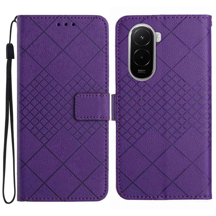 Rhombic Grid Texture Leather Phone Case, For Xiaomi Poco M7 4G 169mm, For Xiaomi 15T Pro, For Xiaomi 15T, For Xiaomi 15 Ultra