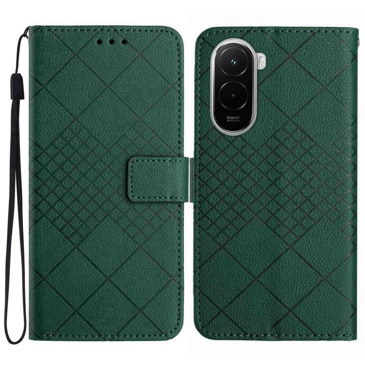 Rhombic Grid Texture Leather Phone Case, For Xiaomi Poco M7 4G 169mm, For Xiaomi 15T Pro, For Xiaomi 15T, For Xiaomi 15 Ultra