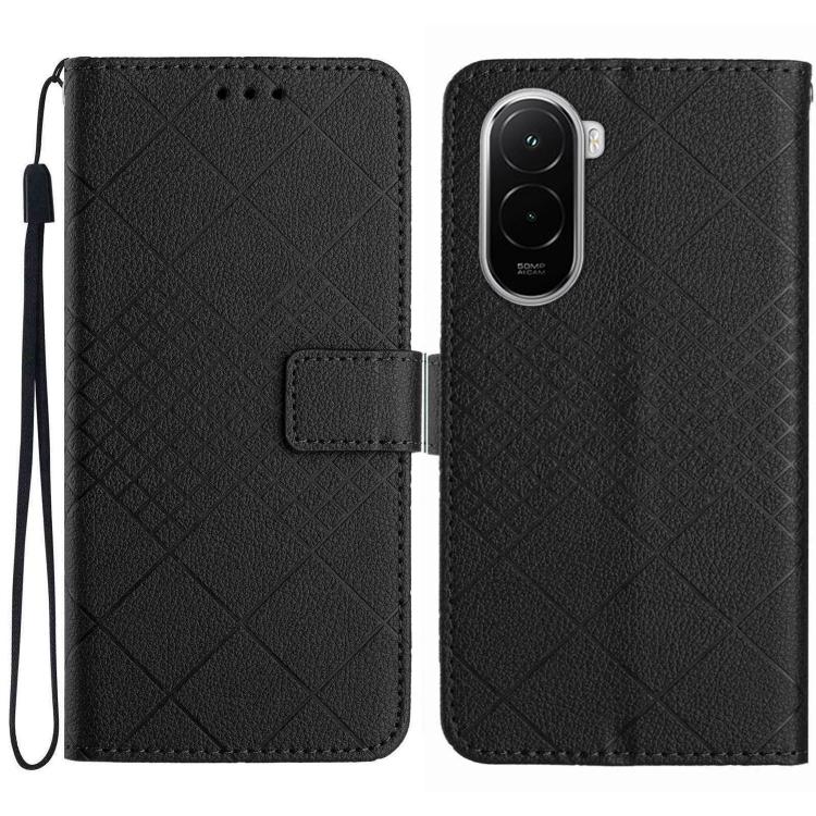 Rhombic Grid Texture Leather Phone Case, For Xiaomi Poco M7 4G 169mm, For Xiaomi 15T Pro, For Xiaomi 15T, For Xiaomi 15 Ultra