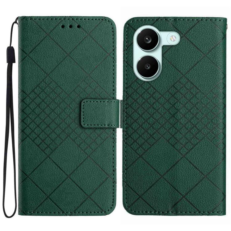 Rhombic Grid Texture Leather Phone Case, For Xiaomi Poco X8 Pro 5G, For Xiaomi 17 Pro Max, For Xiaomi 17 Pro, For Xiaomi 17