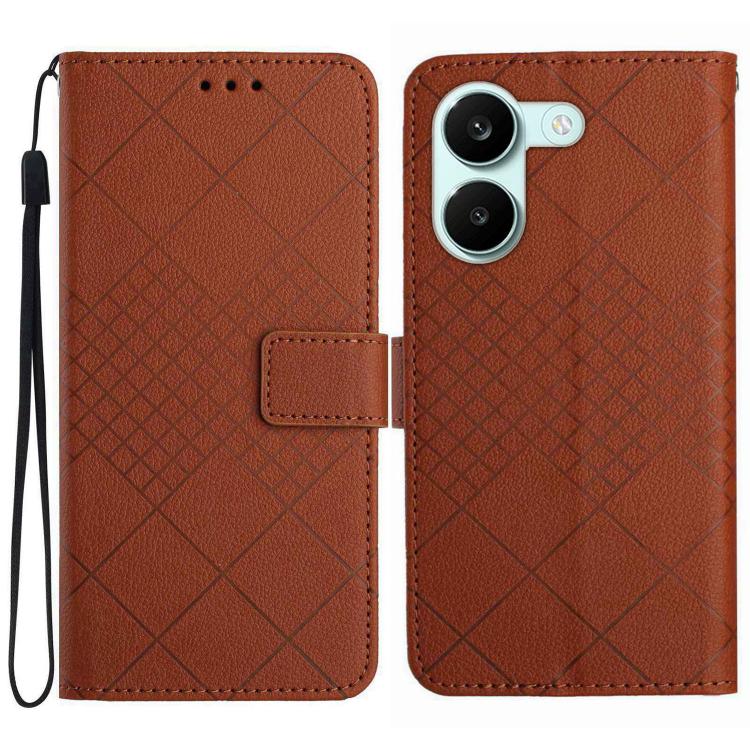 Rhombic Grid Texture Leather Phone Case, For Xiaomi Poco X8 Pro 5G, For Xiaomi 17 Pro Max, For Xiaomi 17 Pro, For Xiaomi 17