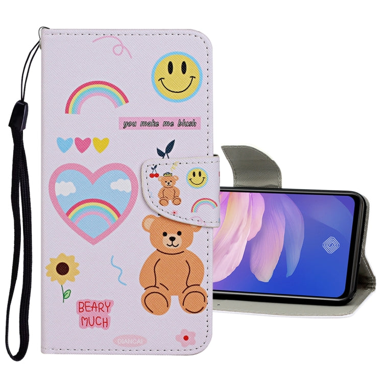 Colored Drawing Pattern Horizontal Flip Leather Case with Holder & Card Slots & Wallet, For Vivo S1 Pro