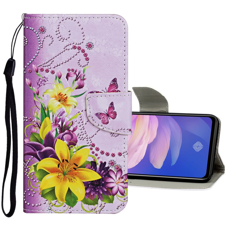 Colored Drawing Pattern Horizontal Flip Leather Case with Holder & Card Slots & Wallet, For Vivo S1 Pro