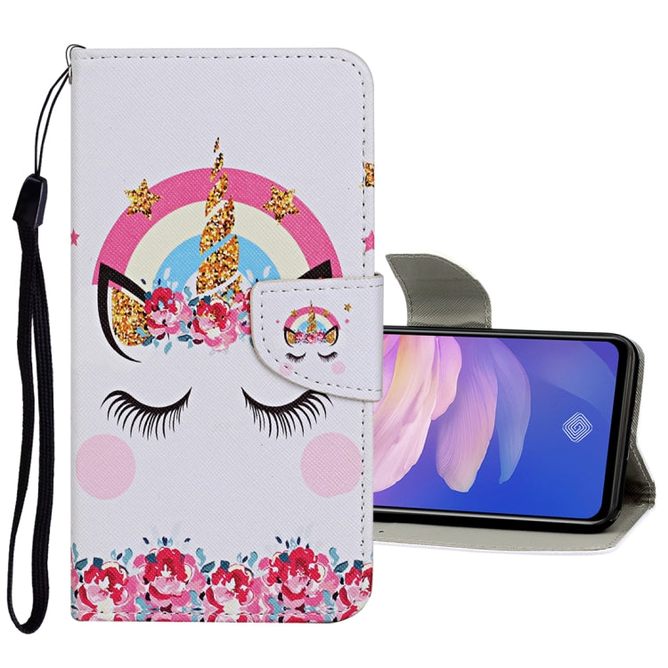 Colored Drawing Pattern Horizontal Flip Leather Case with Holder & Card Slots & Wallet, For Vivo S1 Pro