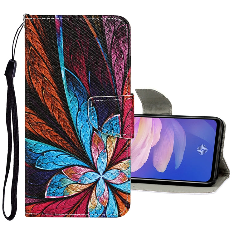 Colored Drawing Pattern Horizontal Flip Leather Case with Holder & Card Slots & Wallet, For Vivo S1 Pro