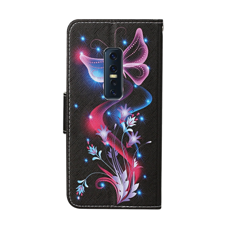 Colored Drawing Pattern Horizontal Flip Leather Case with Holder & Card Slots & Wallet, For Vivo V17 Pro