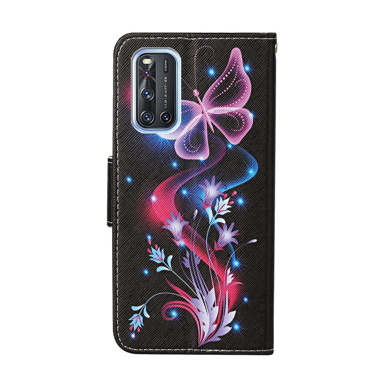 Colored Drawing Pattern Horizontal Flip Leather Case with Holder & Card Slots & Wallet, For Vivo V17 / V19 (India Version)