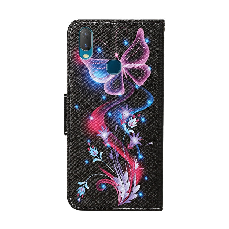 Colored Drawing Pattern Horizontal Flip Leather Case with Holder & Card Slots & Wallet, For Vivo Y11 (2019)