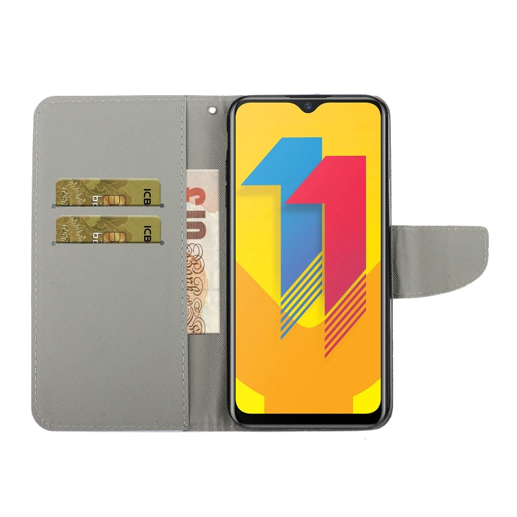 Colored Drawing Pattern Horizontal Flip Leather Case with Holder & Card Slots & Wallet, For Vivo Y11 (2019)