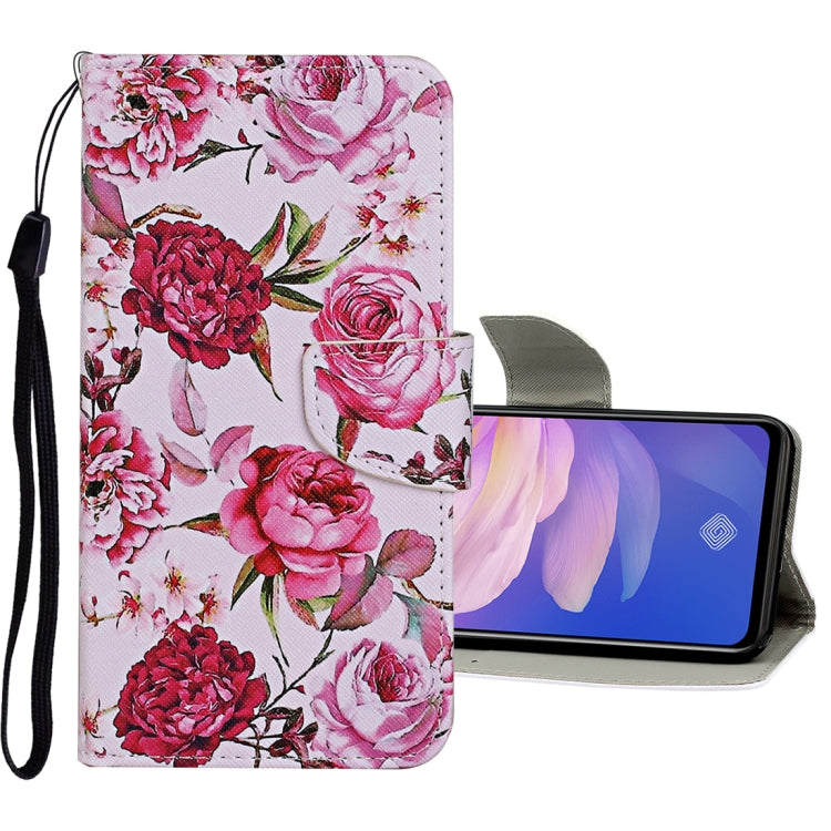 Colored Drawing Pattern Horizontal Flip Leather Case with Holder &amp; Card Slots &amp; Wallet, For Vivo S1 Pro