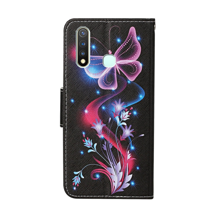 Colored Drawing Pattern Horizontal Flip Leather Case with Holder &amp; Card Slots &amp; Wallet, For Vivo Y19