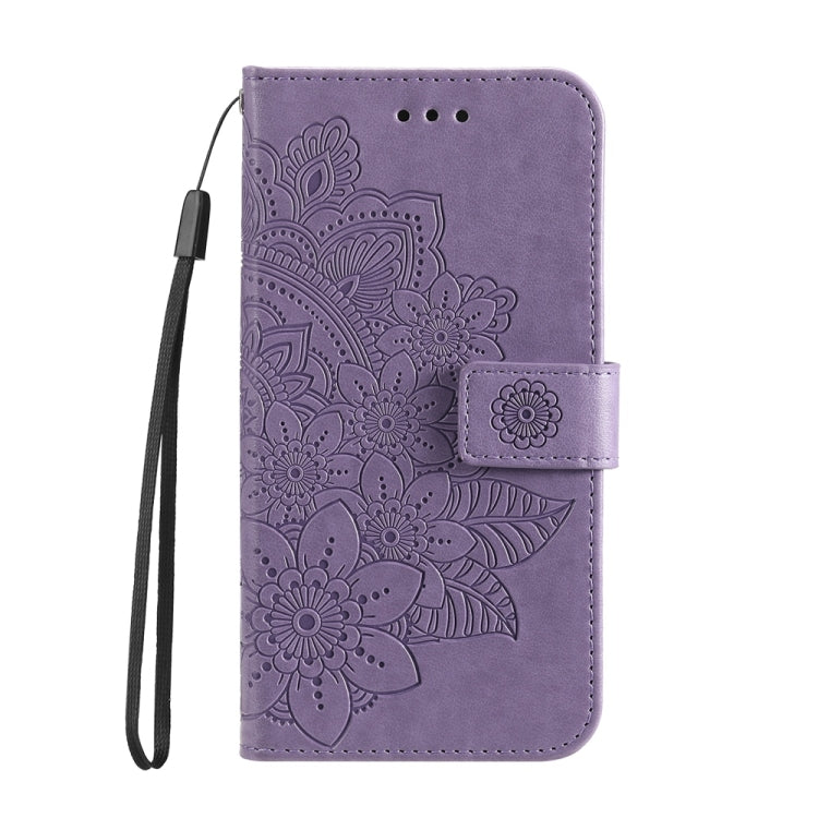 Seven-petal Flowers Embossing Leather Phone Case