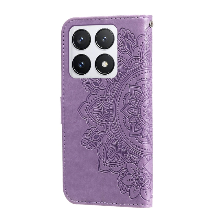 Seven-petal Flowers Embossing Leather Phone Case