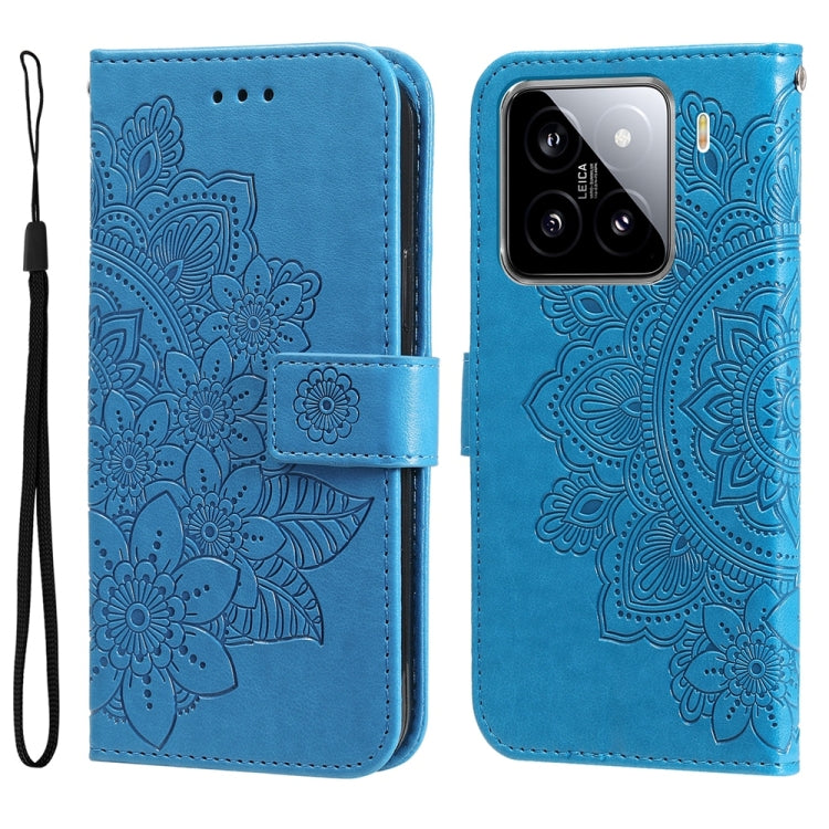 Seven-petal Flowers Embossing Leather Phone Case