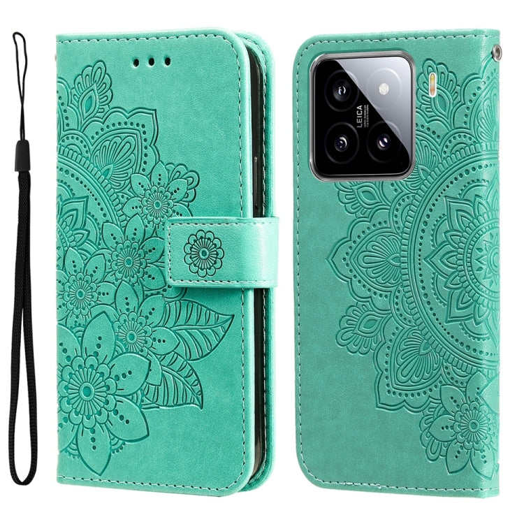 Seven-petal Flowers Embossing Leather Phone Case