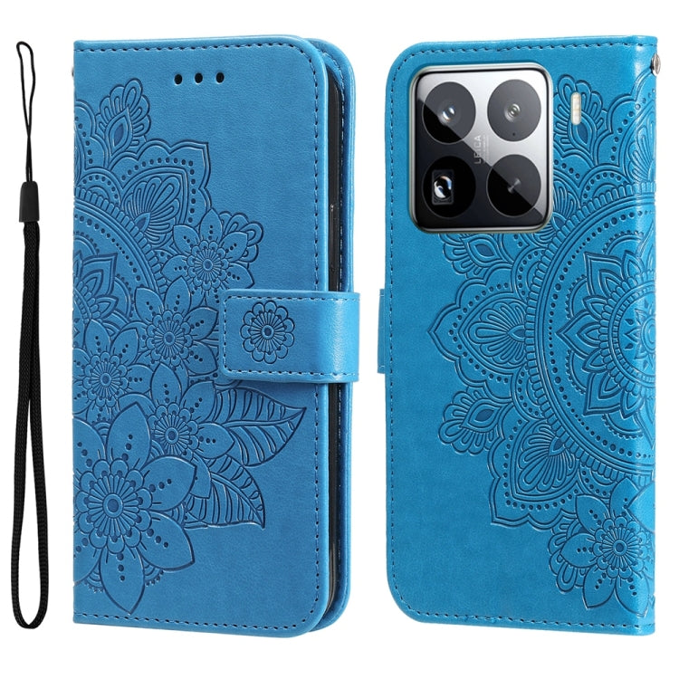 Seven-petal Flowers Embossing Leather Phone Case