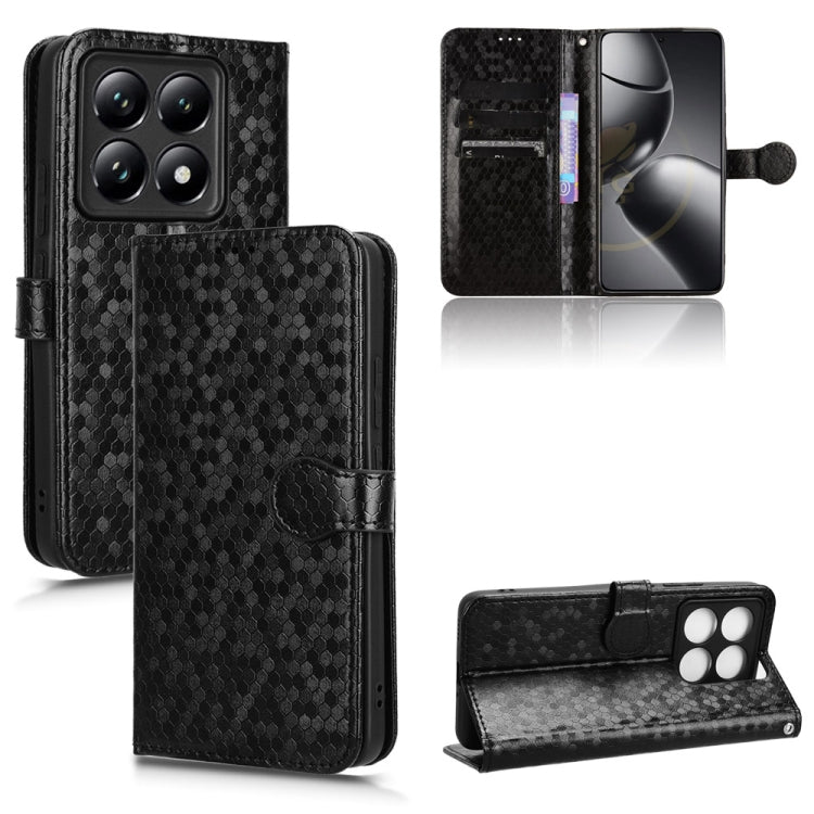 Honeycomb Dot Texture Leather Phone Case, For Xiaomi 15 Pro, For Xiaomi 15, For Xiaomi 14T Pro, For Xiaomi 14T