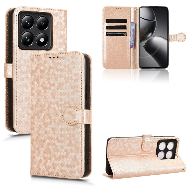 Honeycomb Dot Texture Leather Phone Case, For Xiaomi 15 Ultra, For Xiaomi 15 Pro, For Xiaomi 15, For Xiaomi 14T Pro