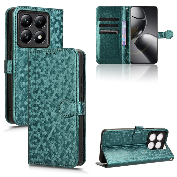 Honeycomb Dot Texture Leather Phone Case, For Xiaomi 15 Pro, For Xiaomi 15, For Xiaomi 14T Pro, For Xiaomi 14T