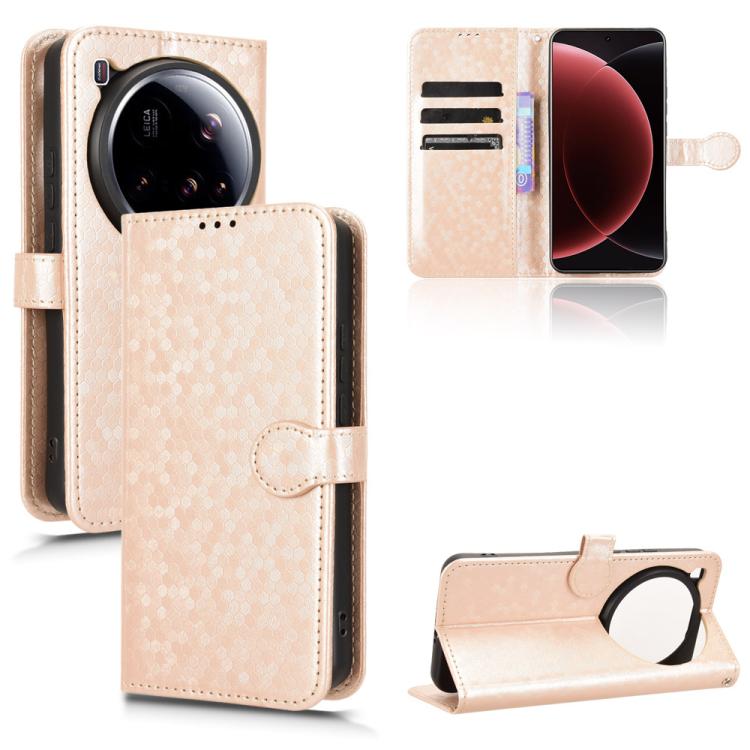 Honeycomb Dot Texture Leather Phone Case, For Xiaomi 15 Ultra, For Xiaomi 15 Pro, For Xiaomi 15, For Xiaomi 14T Pro