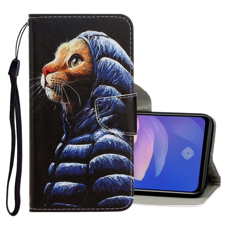 3D Colored Drawing Horizontal Flip PU Leather Case with Holder & Card Slots & Wallet, For Vivo V17