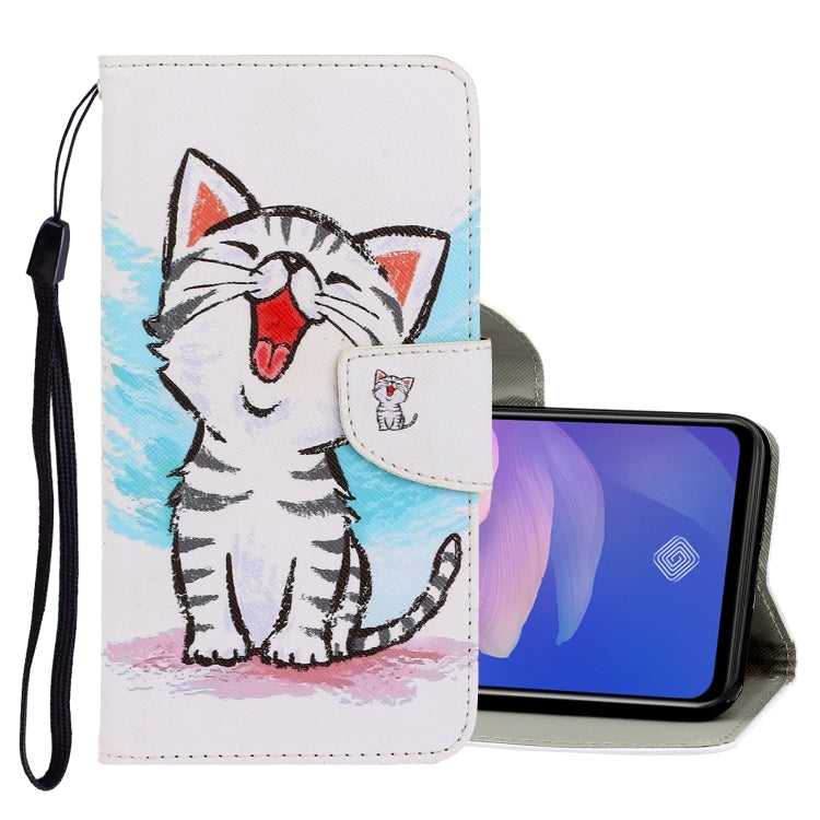 3D Colored Drawing Horizontal Flip PU Leather Case with Holder & Card Slots & Wallet, For Vivo V17