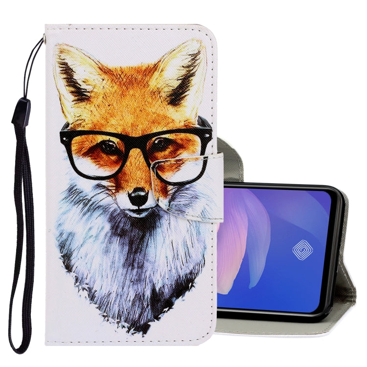 3D Colored Drawing Horizontal Flip PU Leather Case with Holder & Card Slots & Wallet, For Vivo V17