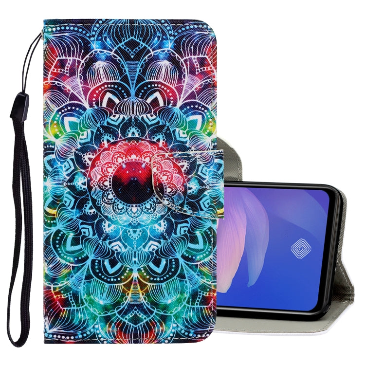 3D Colored Drawing Horizontal Flip PU Leather Case with Holder & Card Slots & Wallet, For Vivo V17