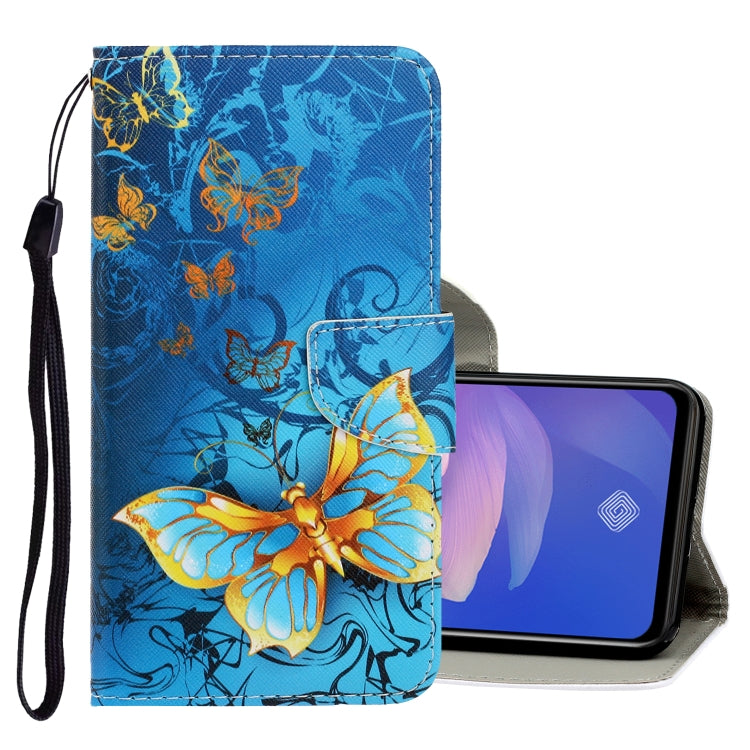 3D Colored Drawing Horizontal Flip PU Leather Case with Holder & Card Slots & Wallet, For Vivo V17