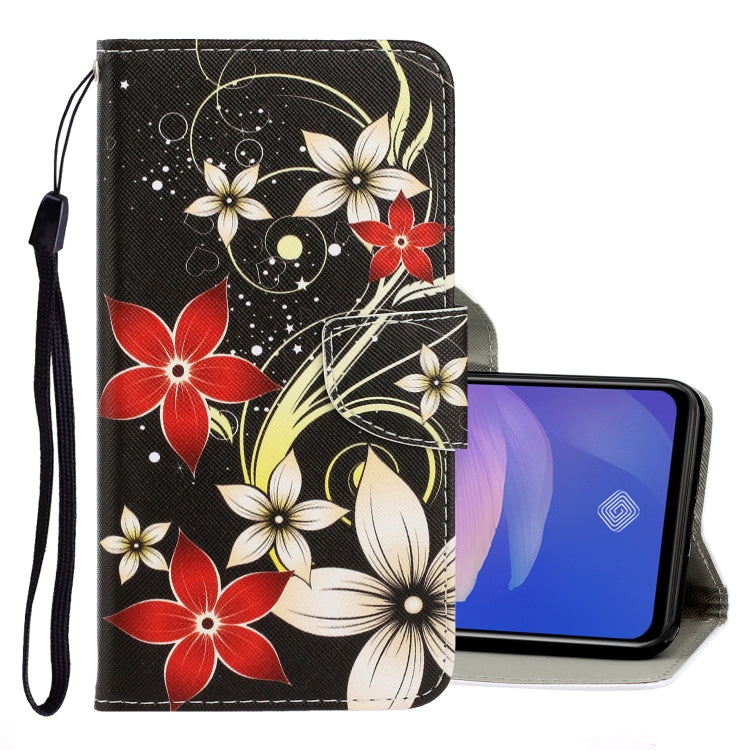 3D Colored Drawing Horizontal Flip PU Leather Case with Holder & Card Slots & Wallet, For Vivo V17