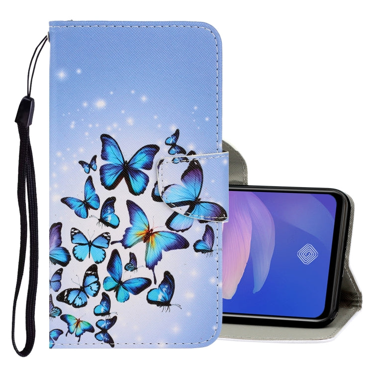 3D Colored Drawing Horizontal Flip PU Leather Case with Holder & Card Slots & Wallet, For Vivo V17