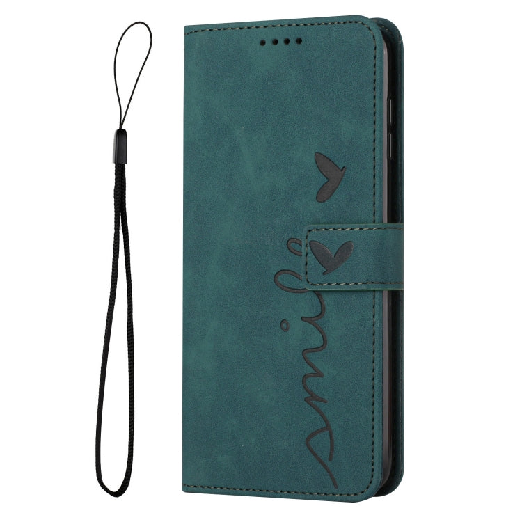 Skin Feel Heart Embossed Leather Phone Case