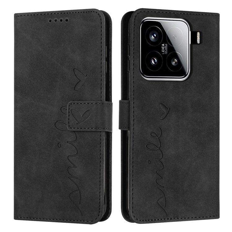 Skin Feel Heart Embossed Leather Phone Case