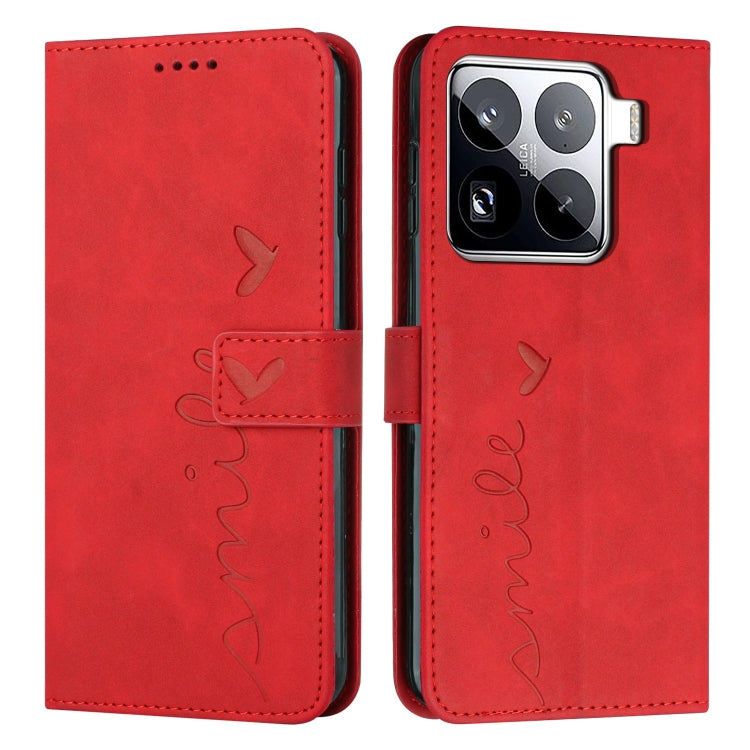 Skin Feel Heart Embossed Leather Phone Case