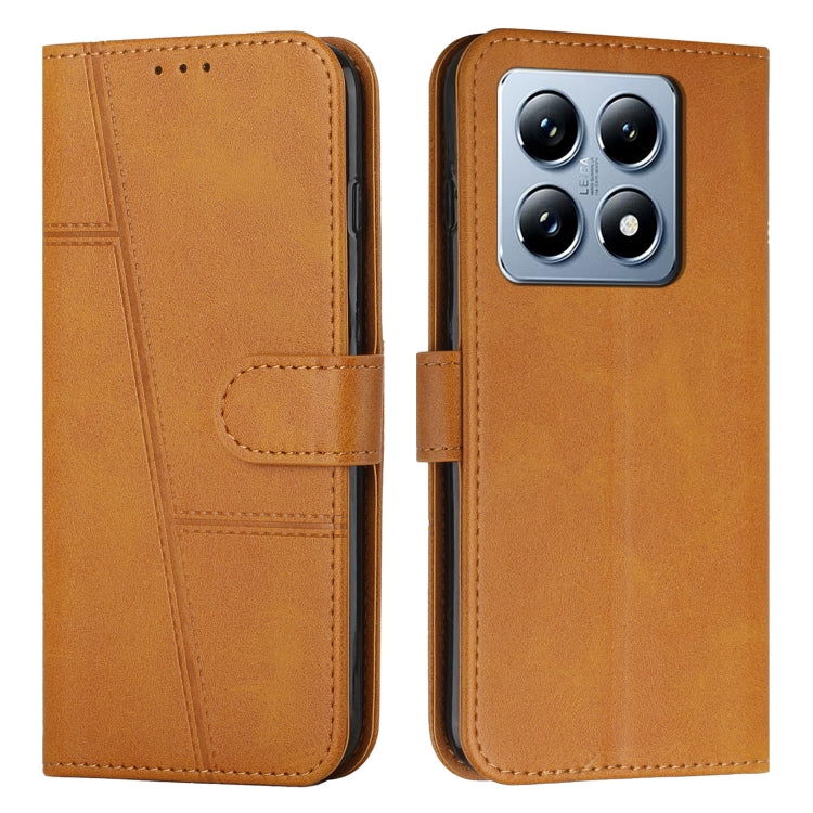 Stitching Calf Texture Buckle Leather Phone Case, For Xiaomi 15 Pro, For Xiaomi 15, For Xiaomi 14T Pro, For Xiaomi 14T