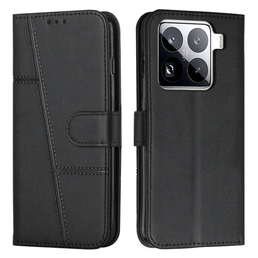 Stitching Calf Texture Buckle Leather Phone Case, For Xiaomi 15 Pro, For Xiaomi 15, For Xiaomi 14T Pro, For Xiaomi 14T