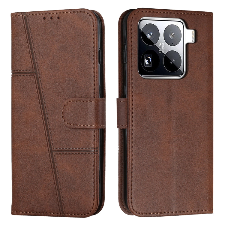 Stitching Calf Texture Buckle Leather Phone Case, For Xiaomi 15 Pro, For Xiaomi 15, For Xiaomi 14T Pro, For Xiaomi 14T