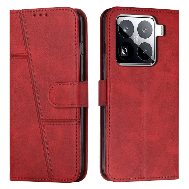 Stitching Calf Texture Buckle Leather Phone Case, For Xiaomi 15 Pro, For Xiaomi 15, For Xiaomi 14T Pro, For Xiaomi 14T