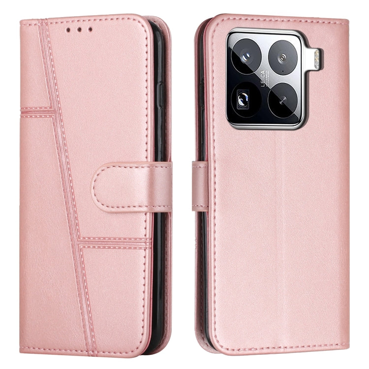 Stitching Calf Texture Buckle Leather Phone Case, For Xiaomi 15 Pro, For Xiaomi 15, For Xiaomi 14T Pro, For Xiaomi 14T