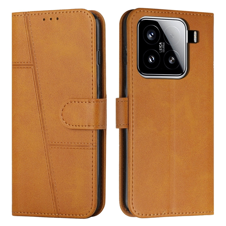 Stitching Calf Texture Buckle Leather Phone Case, For Xiaomi 15 Pro, For Xiaomi 15, For Xiaomi 14T Pro, For Xiaomi 14T