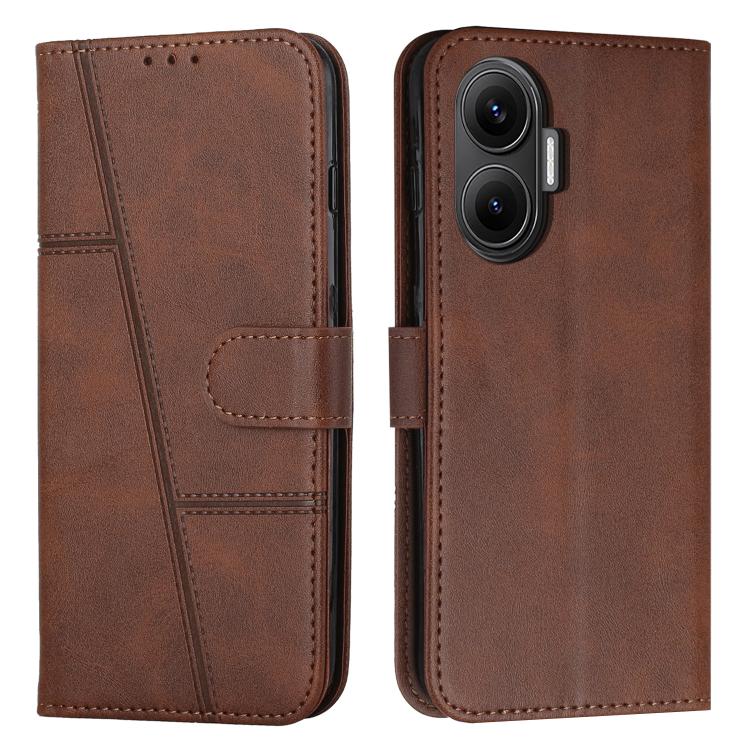 Stitching Calf Texture Buckle Leather Phone Case, For Xiaomi 15T Pro, For Xiaomi 15T, For Xiaomi Poco F7, For Xiaomi Poco F7 Pro / F7 Ultra