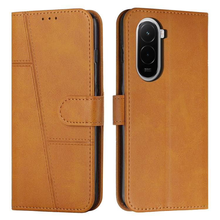 Stitching Calf Texture Buckle Leather Phone Case