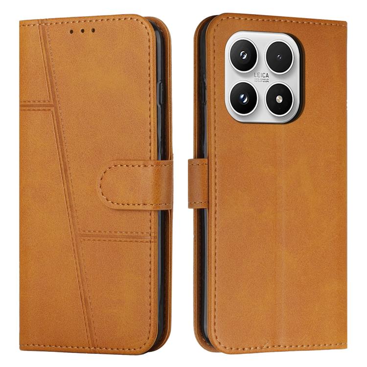 Stitching Calf Texture Buckle Leather Phone Case