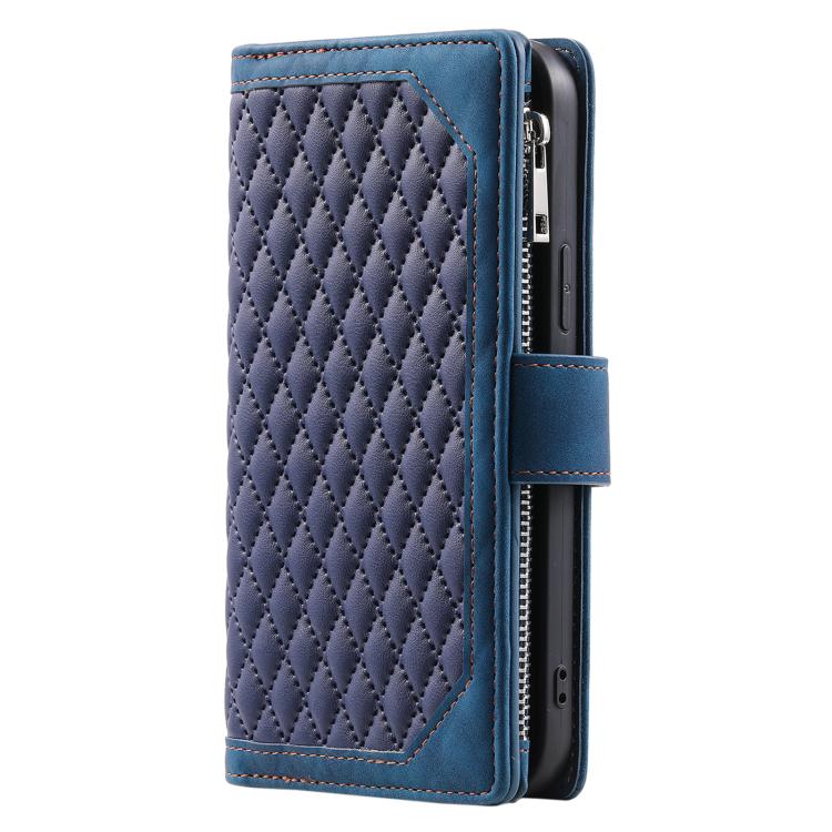 Grid Texture Zipper Leather Phone Case with Lanyard, For Xiaomi 15T Pro, For Xiaomi 15T, For Xiaomi 15 Pro, For Xiaomi 15