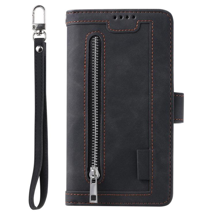 Nine Card Zipper Bag Leather Phone Case with Lanyard, For Xiaomi 15T Pro, For Xiaomi 15T, For Xiaomi 15 Pro, For Xiaomi 15, For Xiaomi 14T Pro, For Xiaomi 14T