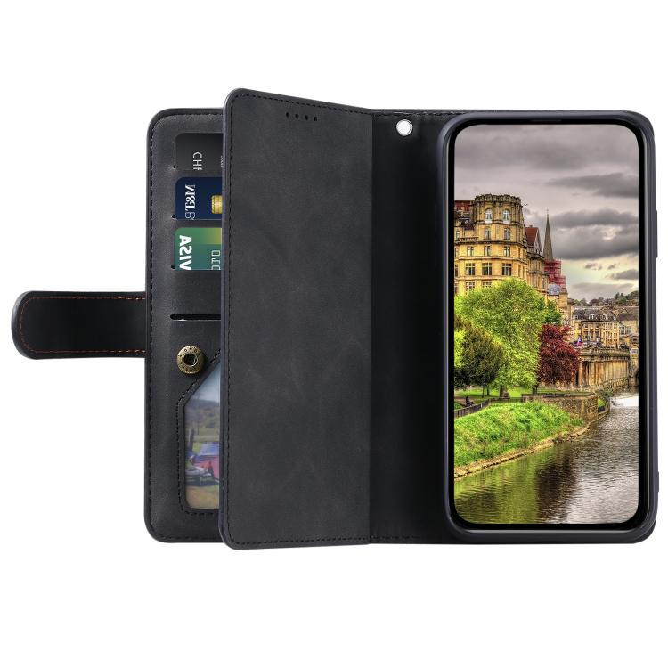 Nine Card Zipper Bag Leather Phone Case with Lanyard, For Xiaomi 15T Pro, For Xiaomi 15T, For Xiaomi 15 Pro, For Xiaomi 15, For Xiaomi 14T Pro, For Xiaomi 14T