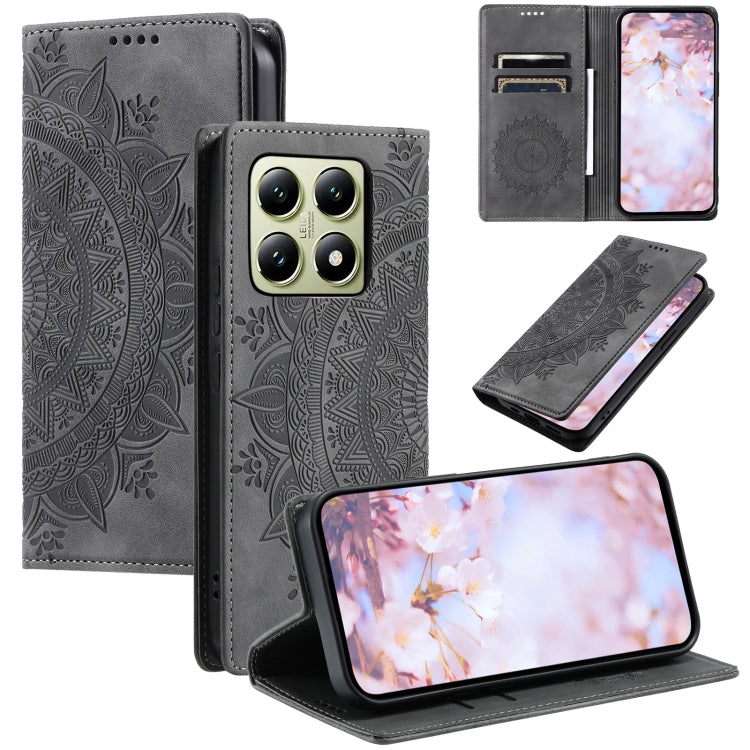 Totem Embossed Magnetic Leather Phone Case