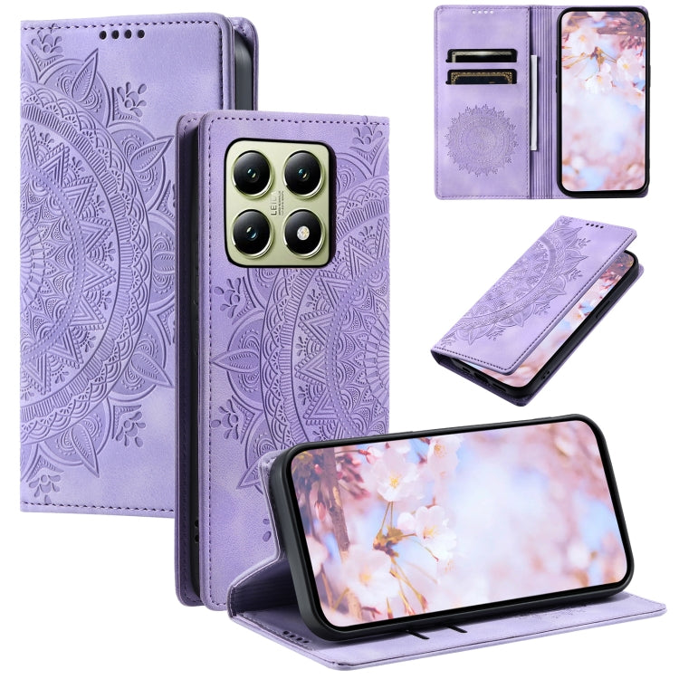 Totem Embossed Magnetic Leather Phone Case